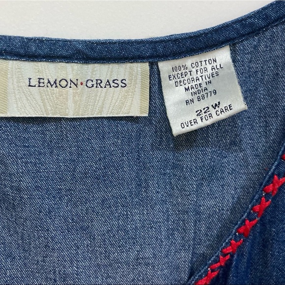 Ugly Christmas Denim xmas teddy bear drummer boy button front plus Sz 22 dress - Picture 7 of 10